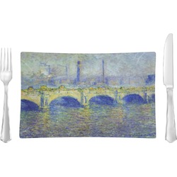 Waterloo Bridge by Claude Monet Glass Rectangular Lunch / Dinner Plate