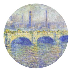 Waterloo Bridge by Claude Monet Round Decal - Small