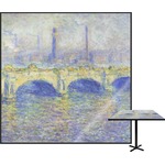 Waterloo Bridge by Claude Monet Square Table Top - 24"