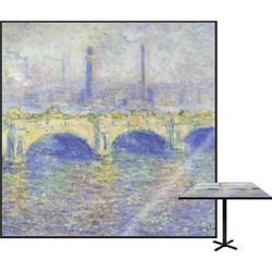 Waterloo Bridge by Claude Monet Square Table Top - 30"