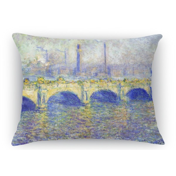 Custom Waterloo Bridge by Claude Monet Rectangular Throw Pillow Case - 12"x18"
