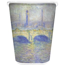 Waterloo Bridge by Claude Monet Waste Basket - Single Sided (White)