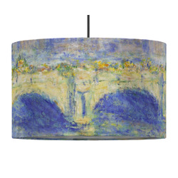 Waterloo Bridge by Claude Monet 12" Drum Pendant Lamp - Fabric