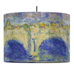 Waterloo Bridge by Claude Monet 16" Drum Pendant Lamp - Fabric