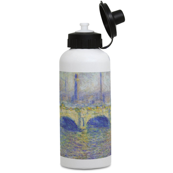 Custom Waterloo Bridge by Claude Monet Water Bottles - Aluminum - 20 oz - White