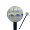 Waterloo Bridge by Claude Monet Black Plastic 7" Stir Stick - Round - Closeup