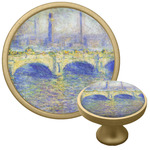 Waterloo Bridge by Claude Monet Cabinet Knob - Gold