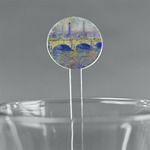 Waterloo Bridge by Claude Monet 7" Round Plastic Stir Sticks - Clear