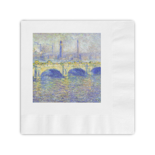 Custom Waterloo Bridge by Claude Monet Coined Cocktail Napkins