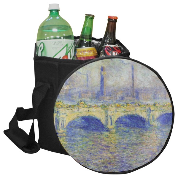 Custom Waterloo Bridge by Claude Monet Collapsible Cooler & Seat