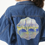 Waterloo Bridge by Claude Monet Twill Iron On Patch - Custom Shape - 3XL - Set of 4