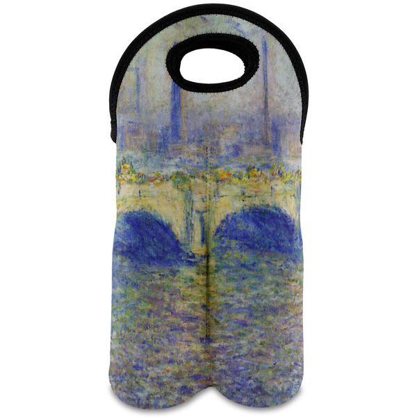 Custom Waterloo Bridge by Claude Monet Wine Tote Bag (2 Bottles)