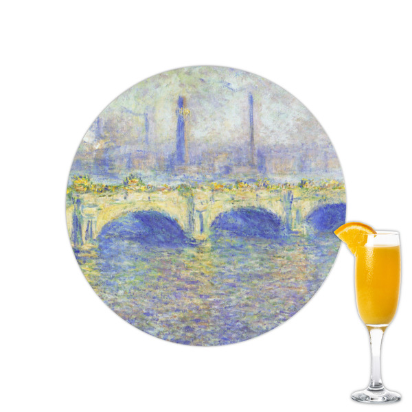 Custom Waterloo Bridge by Claude Monet Printed Drink Topper - 2.15"