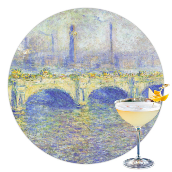 Custom Waterloo Bridge by Claude Monet Printed Drink Topper - 3.5"