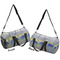 Waterloo Bridge by Claude Monet Duffle bag small front and back sides