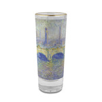 Waterloo Bridge by Claude Monet 2 oz Shot Glass - Glass with Gold Rim