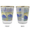 Waterloo Bridge by Claude Monet Glass Shot Glass - with gold rim - APPROVAL