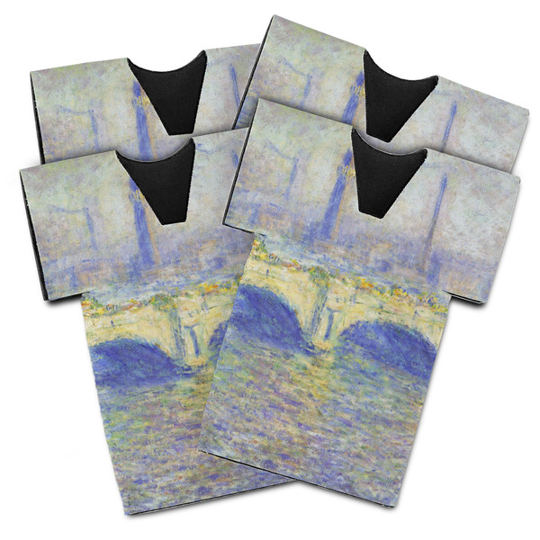 Custom Waterloo Bridge by Claude Monet Jersey Bottle Cooler - Set of 4