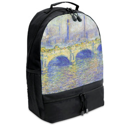 Waterloo Bridge by Claude Monet Backpacks - Black