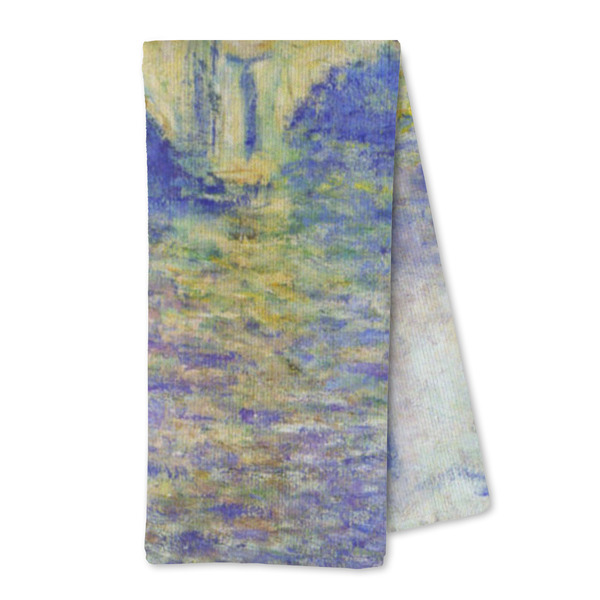 Custom Waterloo Bridge by Claude Monet Kitchen Towel - Microfiber