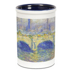 Waterloo Bridge by Claude Monet Ceramic Pencil Holders - Blue