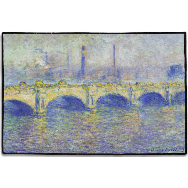 Custom Waterloo Bridge by Claude Monet Door Mat - 36"x24"