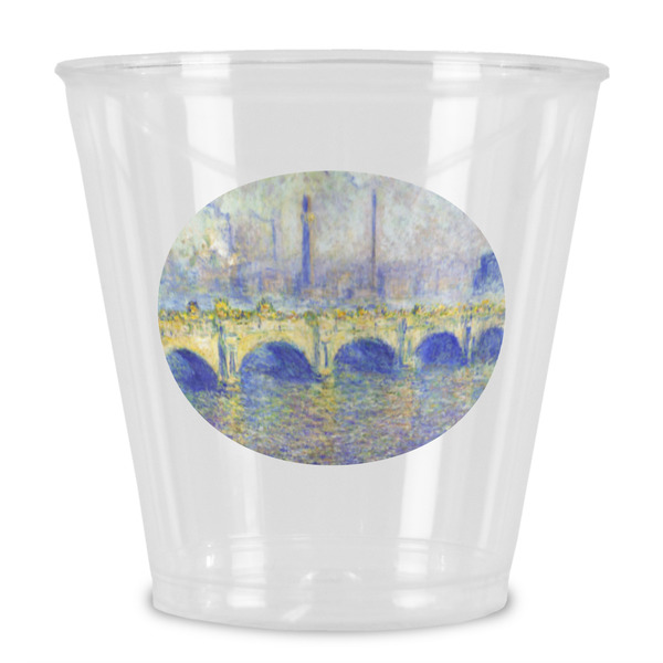 Custom Waterloo Bridge by Claude Monet Plastic Shot Glass