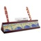 Waterloo Bridge by Claude Monet Red Mahogany Nameplates with Business Card Holder - Angle