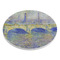 Waterloo Bridge by Claude Monet Round Stone Trivet - Angle View