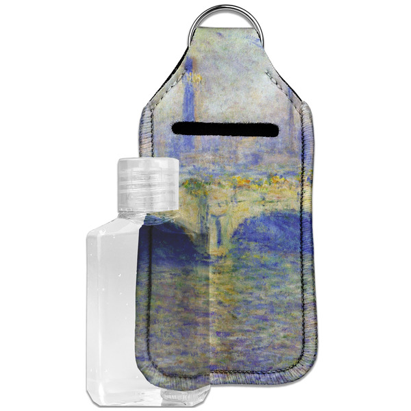 Custom Waterloo Bridge by Claude Monet Hand Sanitizer & Keychain Holder - Large