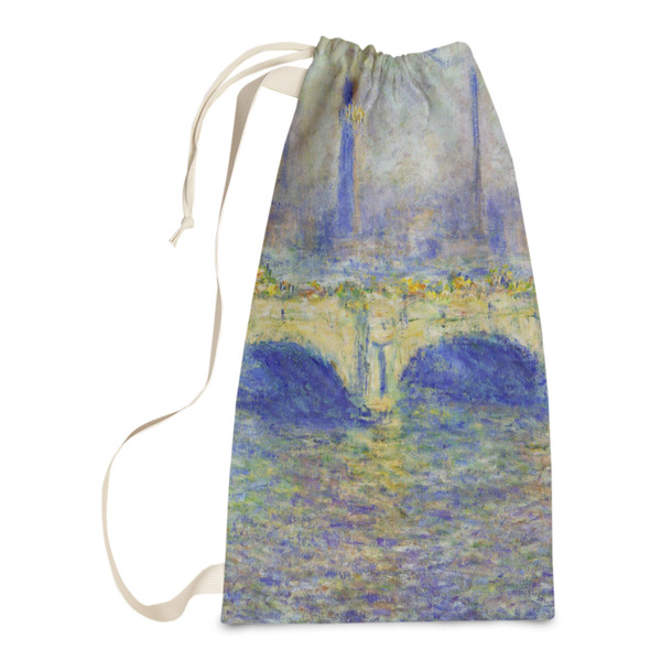 Custom Waterloo Bridge by Claude Monet Laundry Bags - Small