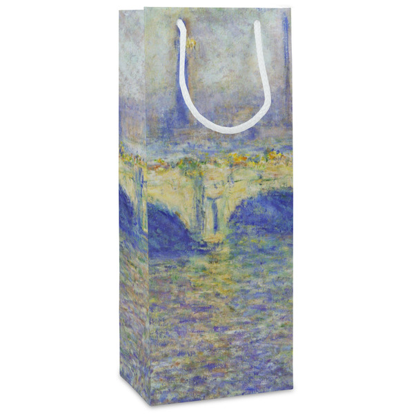 Custom Waterloo Bridge by Claude Monet Wine Gift Bags - Matte