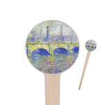 Waterloo Bridge by Claude Monet 4" Round Wooden Food Picks - Double Sided