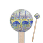 Waterloo Bridge by Claude Monet Round Wooden Food Picks