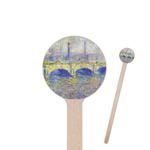 Waterloo Bridge by Claude Monet 6" Round Wooden Stir Sticks - Double Sided