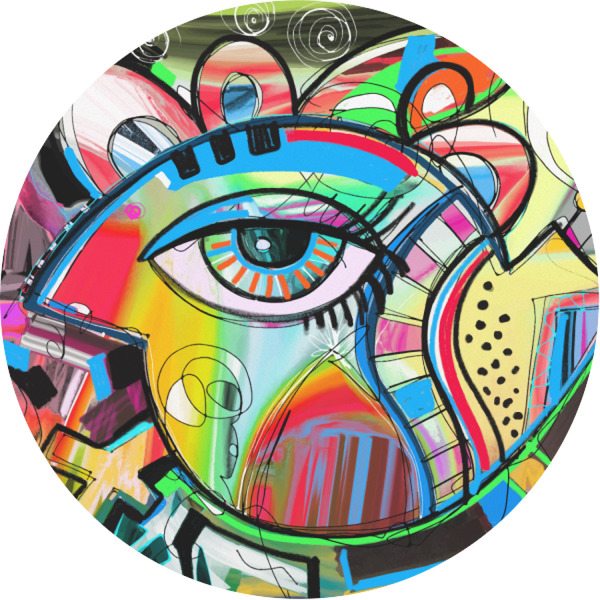 Custom Abstract Eye Painting Multipurpose Round Labels - 1"