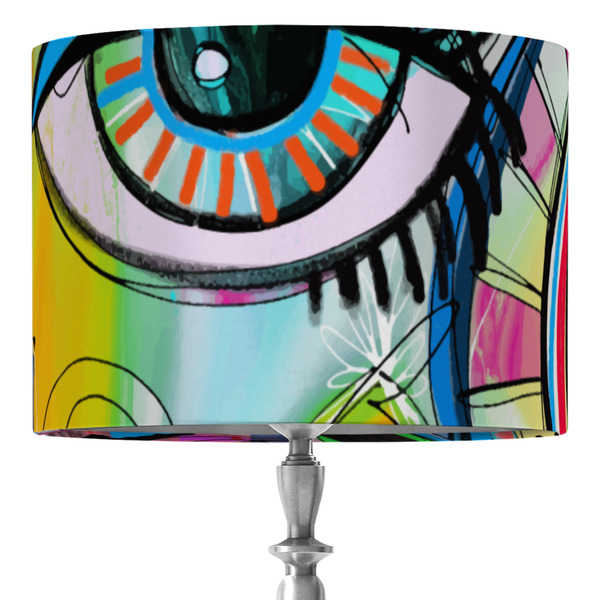 Custom Abstract Eye Painting 16" Drum Lamp Shade - Fabric