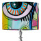 Abstract Eye Painting 16" Drum Lampshade - ON STAND (Fabric)