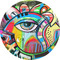 Abstract Eye Painting 2" Multipurpose Round Labels - Single Sticker