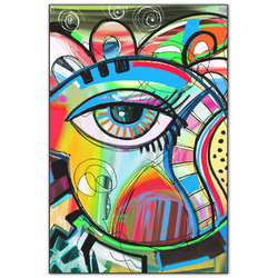 Abstract Eye Painting Wood Print - 20x30