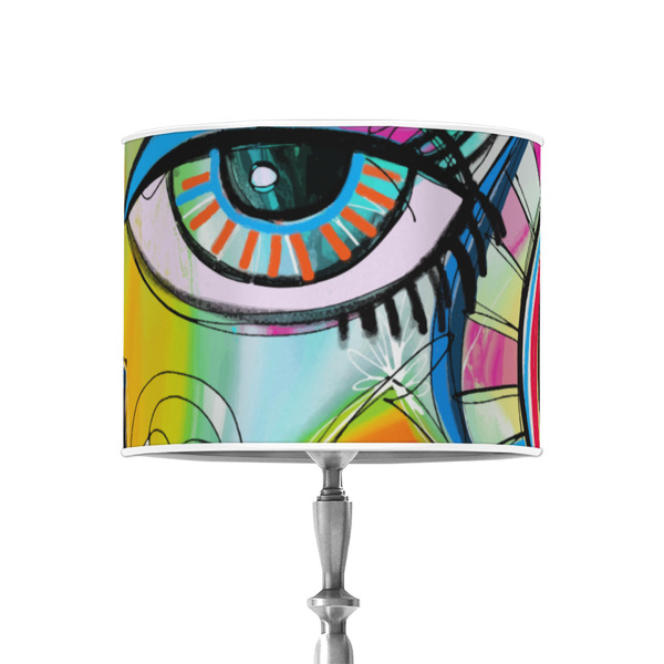 Custom Abstract Eye Painting 8" Drum Lamp Shade - Poly-film