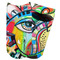 Abstract Eye Painting Adult Ankle Socks - Single Pair - Front and Back