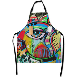 Abstract Eye Painting Apron With Pockets