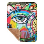 Abstract Eye Painting Sherpa Baby Blanket - 30" x 40"