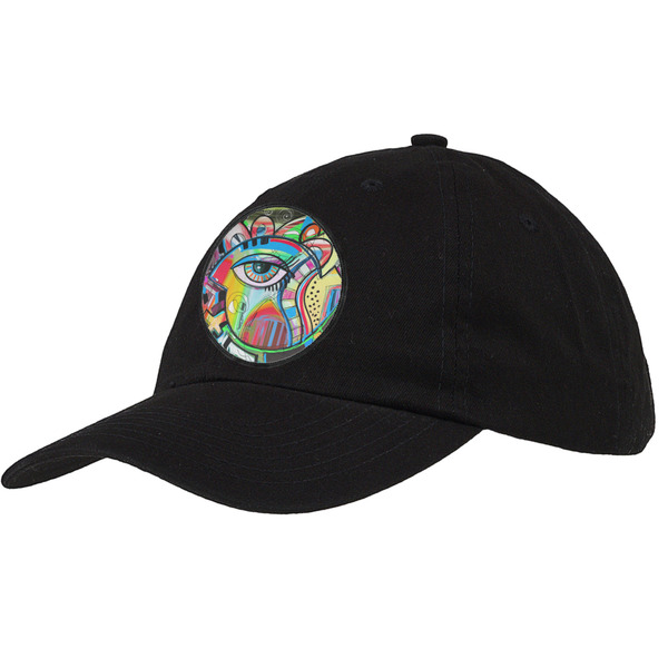 Custom Abstract Eye Painting Baseball Cap - Black