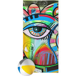 Abstract Eye Painting Beach Towel