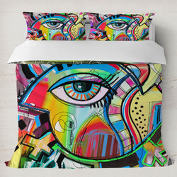 Abstract Eye Painting Duvet Cover Set - King