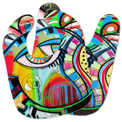 Abstract Eye Painting Baby Bib