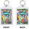 Abstract Eye Painting Bling Keychain (Front + Back)