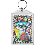 Abstract Eye Painting Bling Keychain